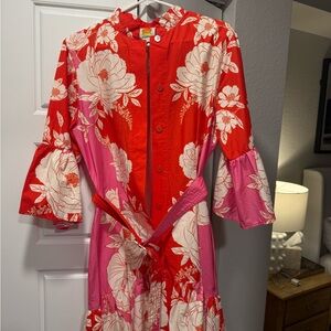 FARM Rio Garden Floral Belted Dress